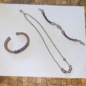 Brighton Leather & Silver Jewelry Lot